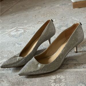 Michael Kors Shimmering Silver Heels